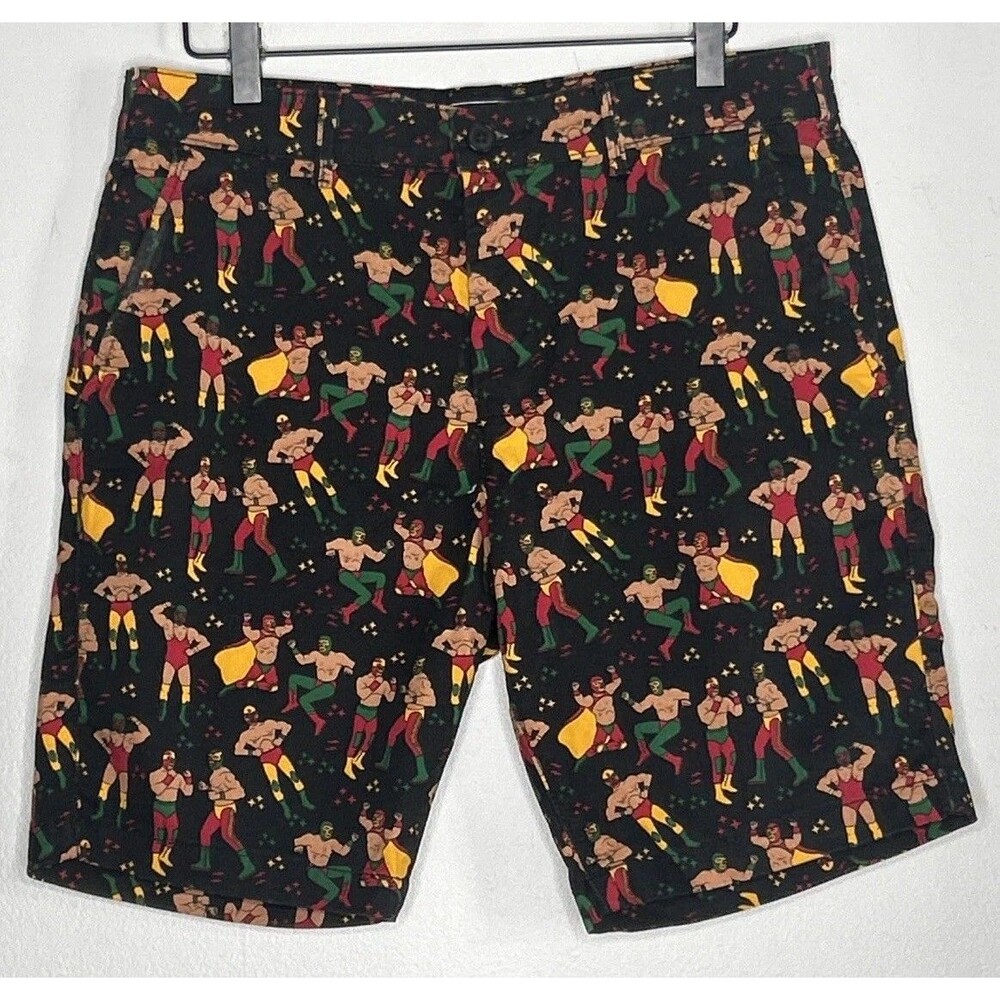 Forever 21 Mexican Lucha Libre Men’s Shorts All Over Print Men's Size 31